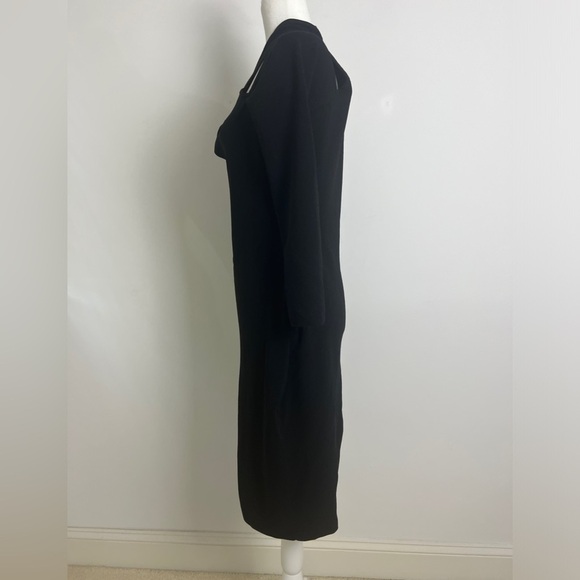 Milly Infusion Black Off The Shoulder Bodycon Chic Classic Sheath Dress - Picture 7 of 12
